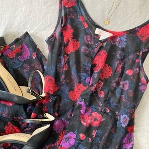 Sleeveless semi-transparent midi duster